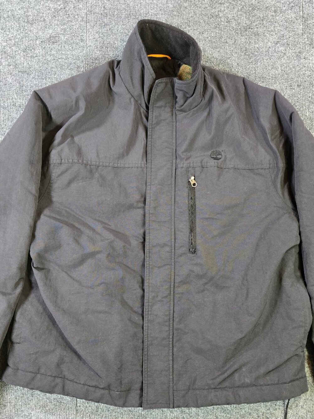 Timberland Weathergear Jacket Mens Large Black Full Zip Insulated Outdoor Coat